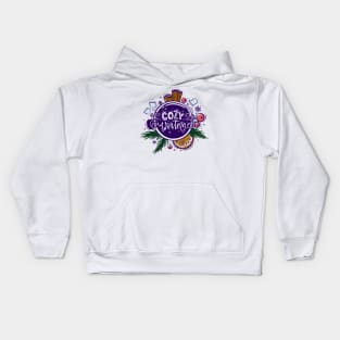 cozy winter illustration Kids Hoodie